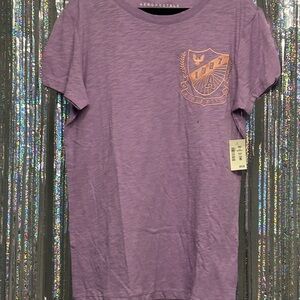 Aeropostale Lavender Tee with Embroidered Detail